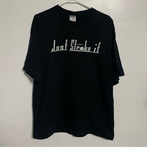 Vintage Gildan Just Stroke It 8 Ball Pool Billiards T-Shirt